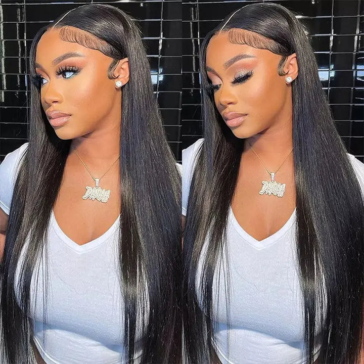 13x4 Transparent Lace Frontal Straight Human Hair Wig