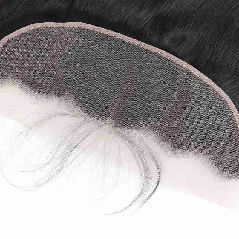 Perruque frontale en dentelle transparente 13x4 en cheveux humains lisses 