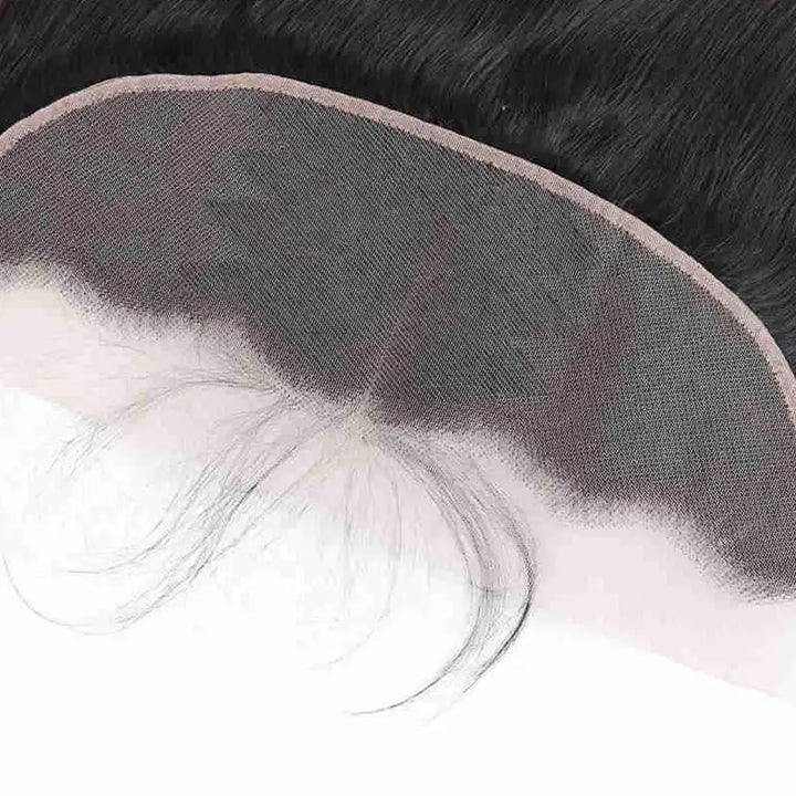Perruque frontale en dentelle transparente 13x4 en cheveux humains lisses 