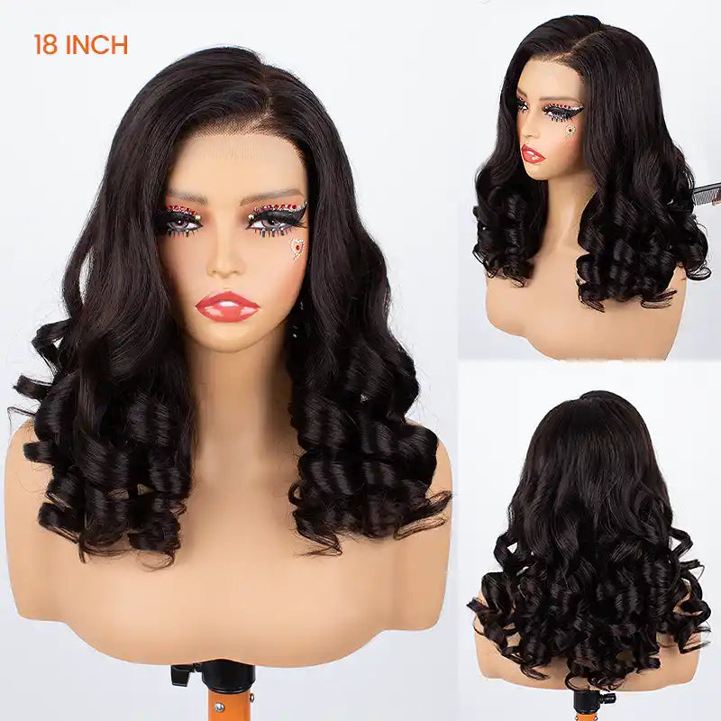 13x4 Body Wave Wear and Go Glueless Wig Colored Human Hair with Drawstring