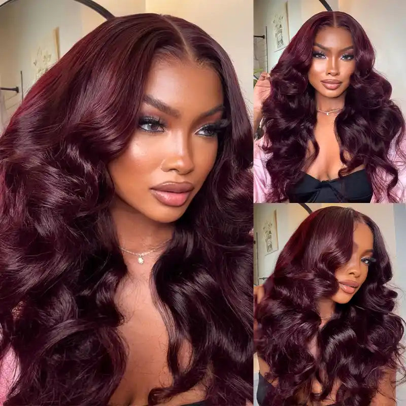 13x4 Body Wave Wear and Go Glueless Wig Colored Human Hair with Drawstring