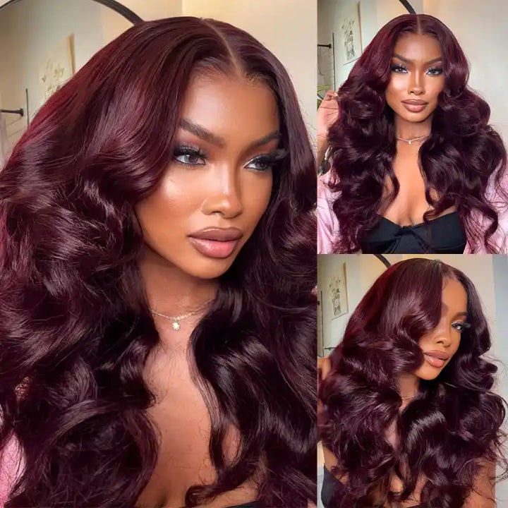 13x4 Body Wave Wear and Go Glueless Wig Colored Human Hair with Drawstring