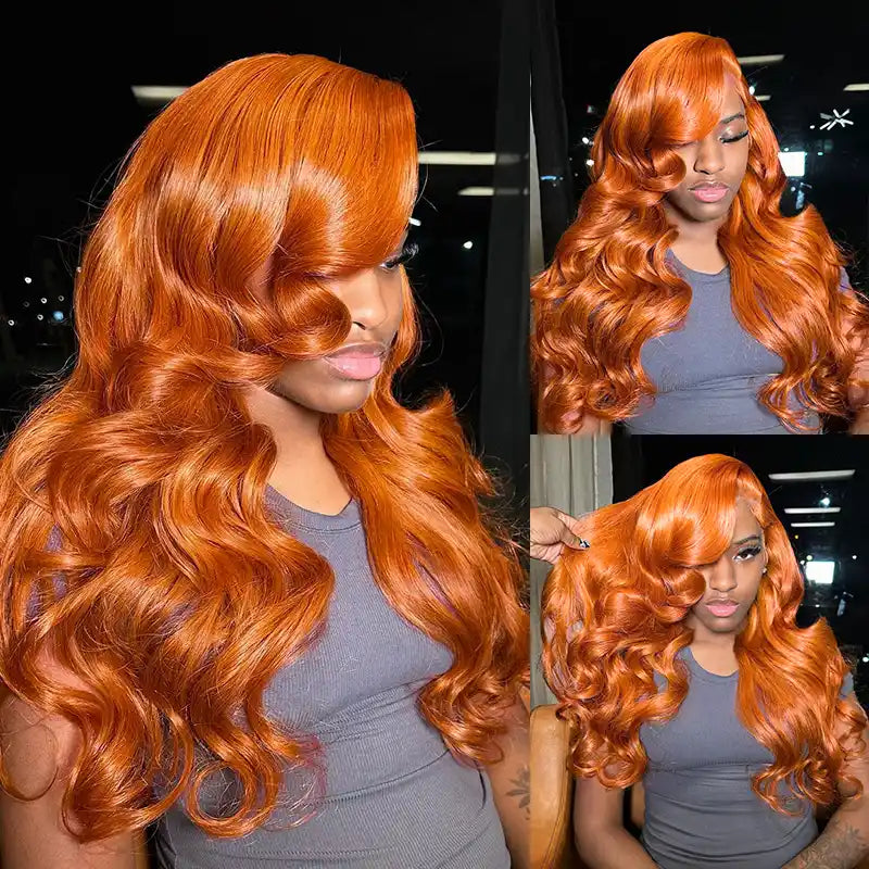 13x4 Body Wave Wear and Go Glueless Wig Colored Human Hair with Drawstring