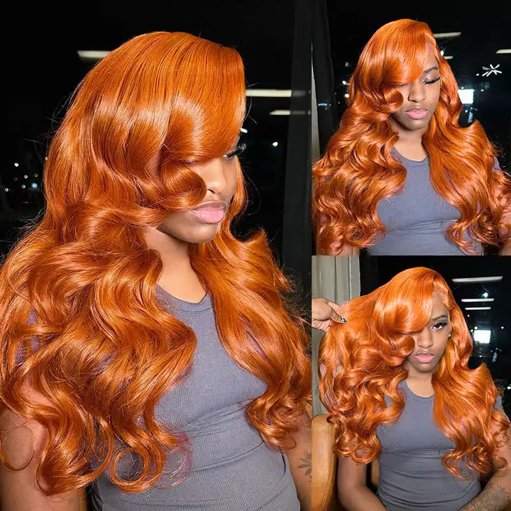 13x4 Body Wave Wear and Go Glueless Wig Colored Human Hair with Drawstring