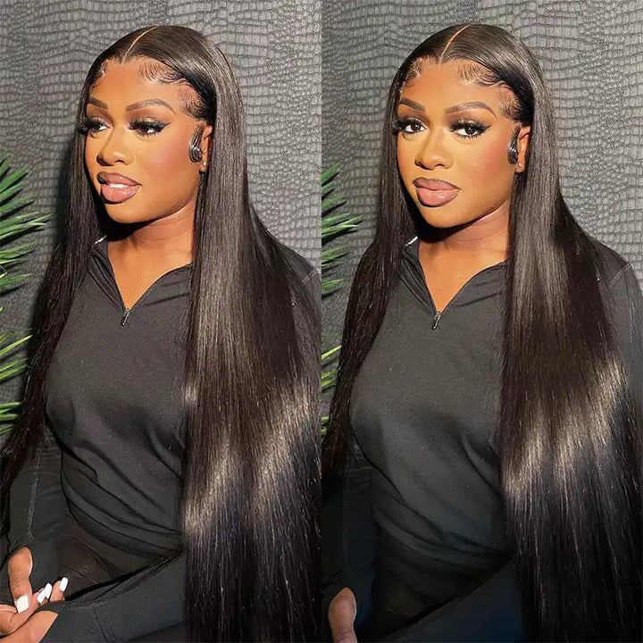 13x4 HD Lace Frontal Straight Human Hair Wig With Pre-Bleached & Silky Soft