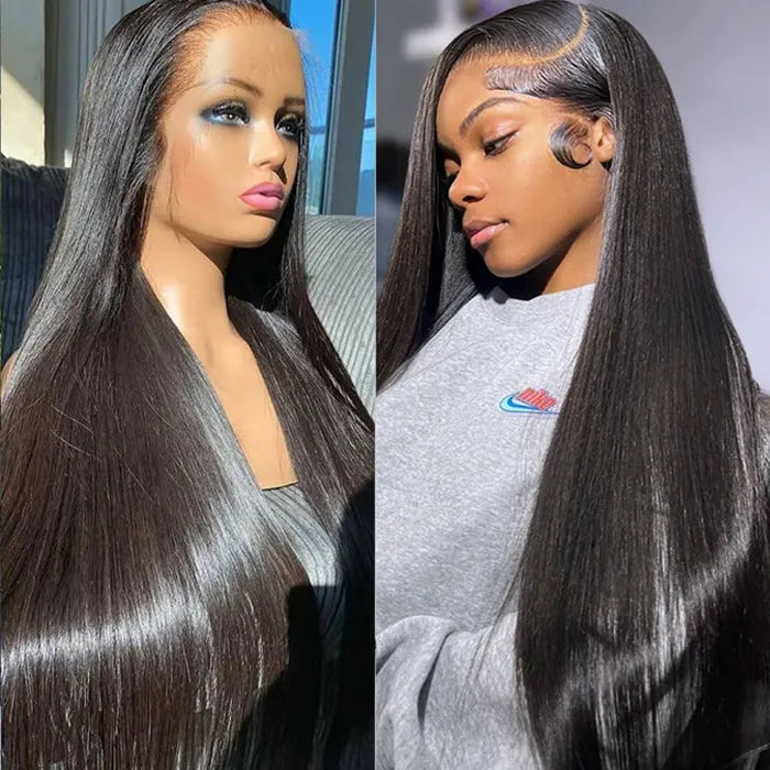 13x4 Transparent Lace Frontal Straight Human Hair Wig
