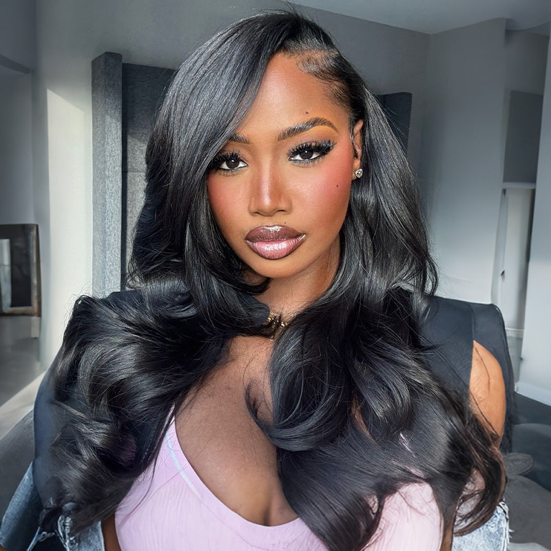 13x4 Body Wave Transparent Lace Front Wigs Human Hair Pre Plucked