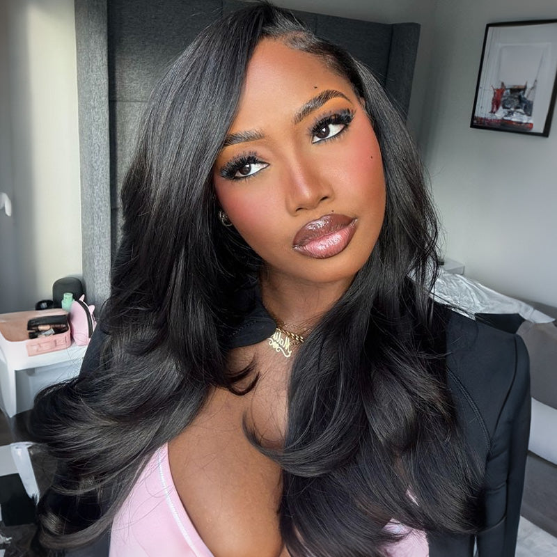 13x4 Body Wave Transparent Lace Front Wigs Human Hair Pre Plucked