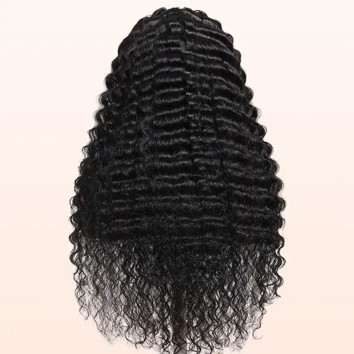 13x4 Tranparent Lace Front Human Hair Deep Wave Wigs