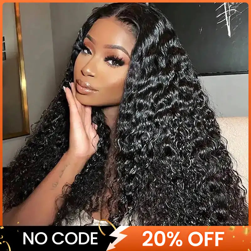 13x4 Tranparent Lace Front Human Hair Deep Wave Wigs