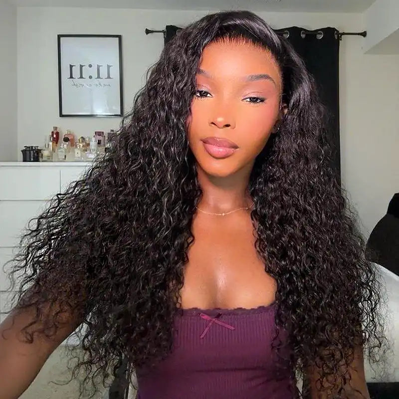 13x4 HD Transparent Lace Frontal Jerry Curly Human Hair Wig