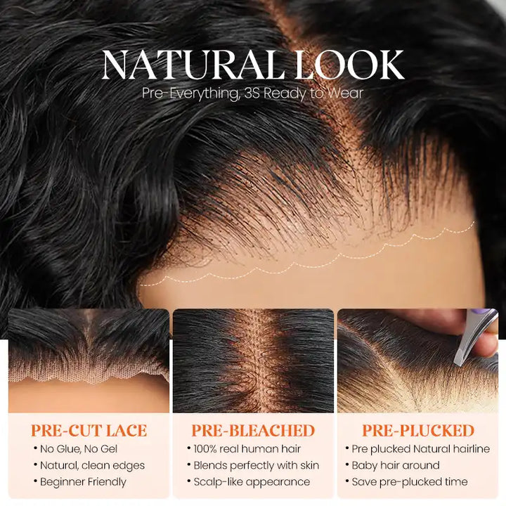 All-Day Comfort™ Wig Burmese Curly 13x4 Ear-to-ear Transparent Lace Human Hair