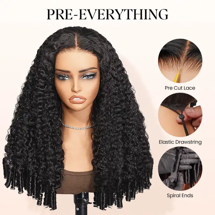 All-Day Comfort™ Wig Burmese Curly 13x4 Ear-to-ear Transparent Lace Human Hair