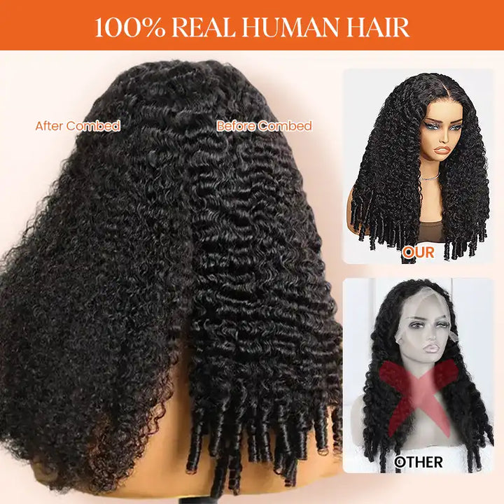 All-Day Comfort™ Wig Burmese Curly 13x4 Ear-to-ear Transparent Lace Human Hair