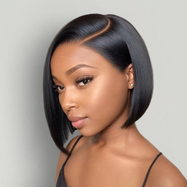 13x4 Lace Frontal Straight Hair Bob Wig Natural Color