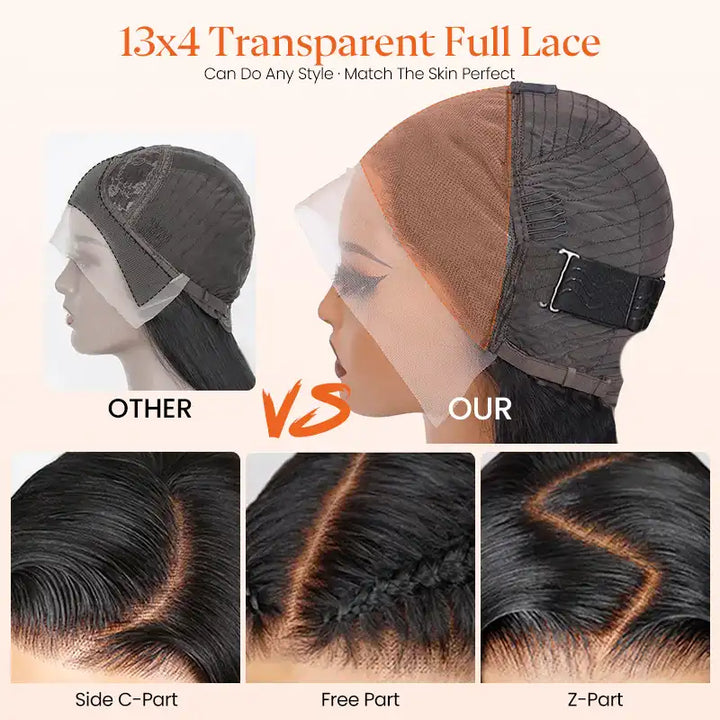 13x4 Lace Frontal Straight Hair Bob Wig Natural Color