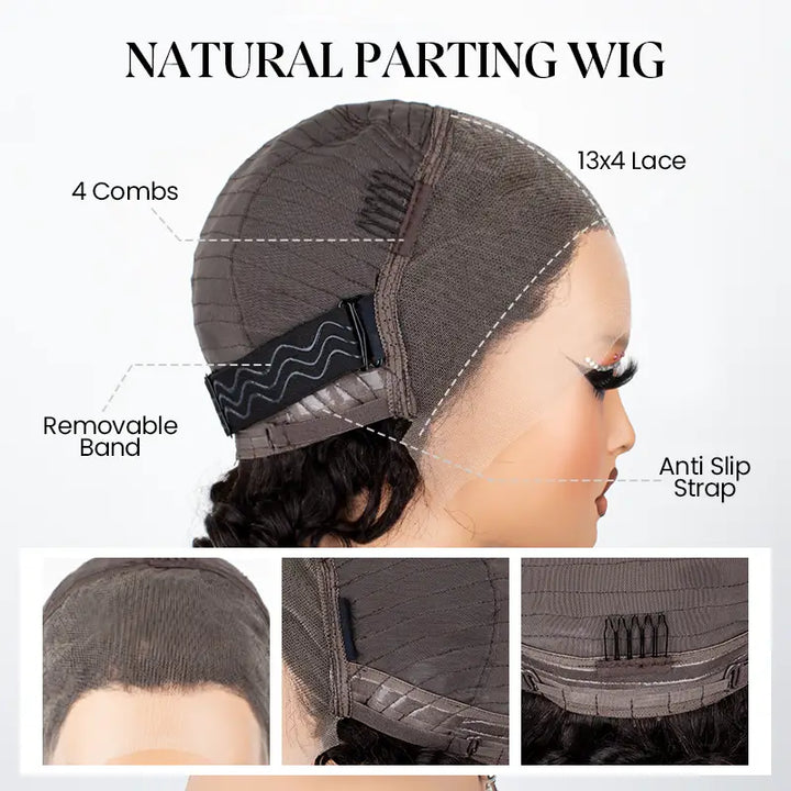 Afro Kinky Curly 13x4 Lace Frontal Wig Chocolate Brown Human Hair with Baby Hair for Women