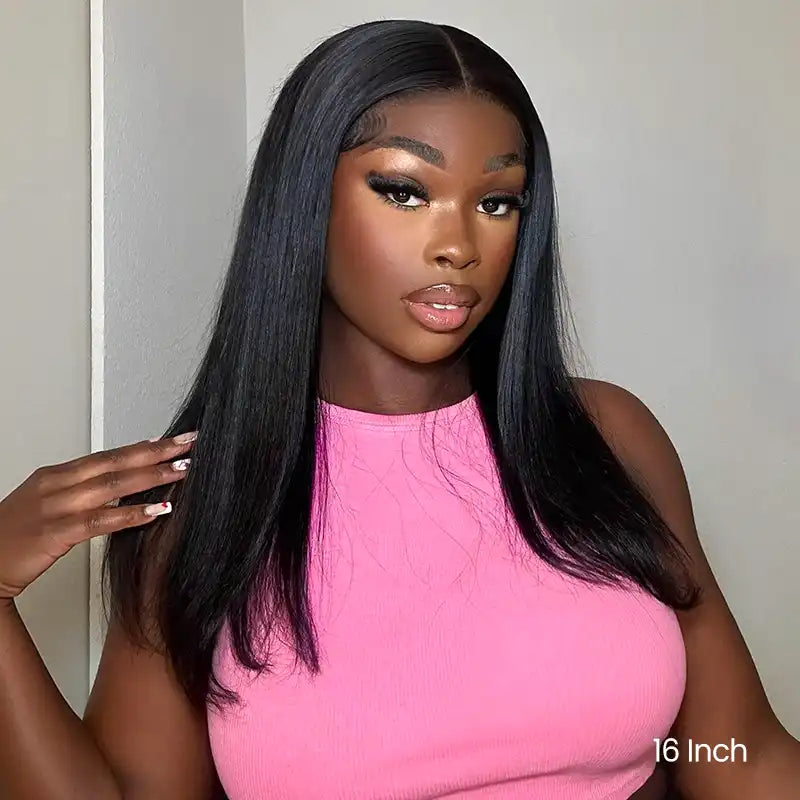 13x4 Transparent Lace Frontal Straight Human Hair Wig