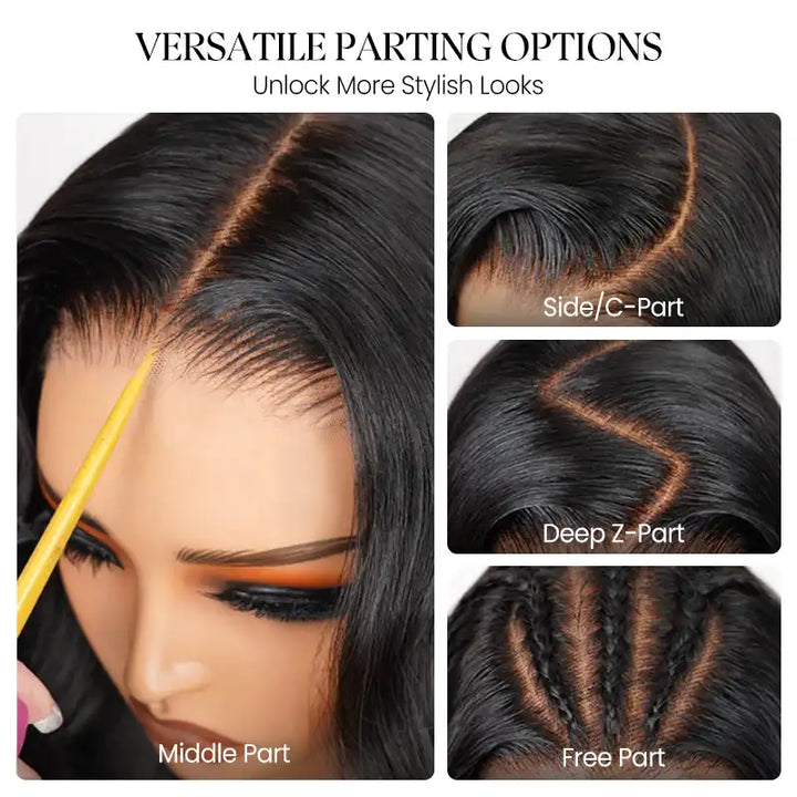 13x4 Transparent Lace Frontal Straight Human Hair Wig