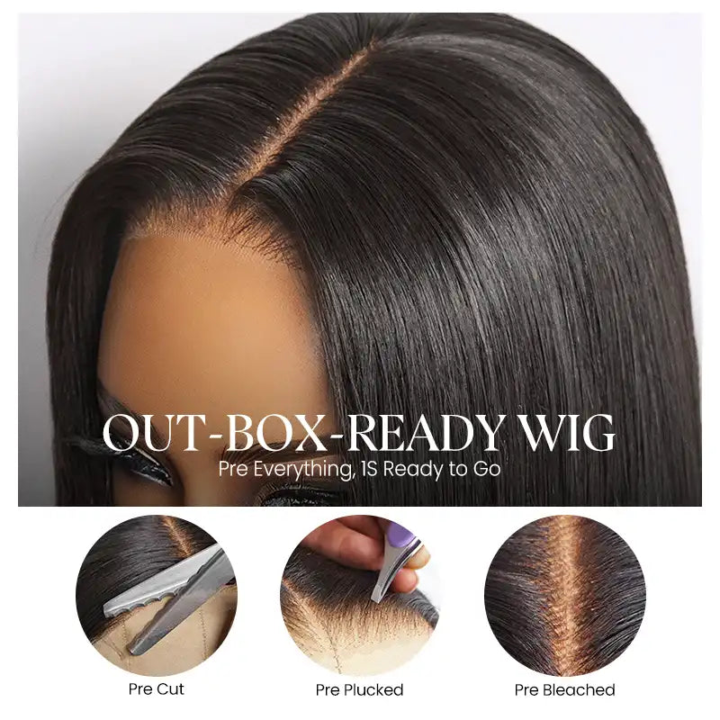 13x4 Transparent Lace Frontal Straight Human Hair Wig