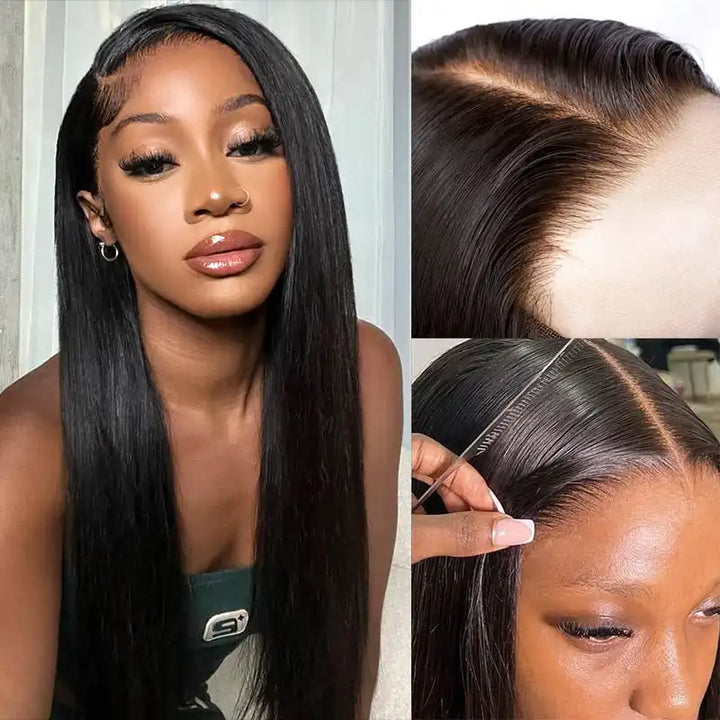 13x4 Transparent Lace Frontal Straight Human Hair Wig
