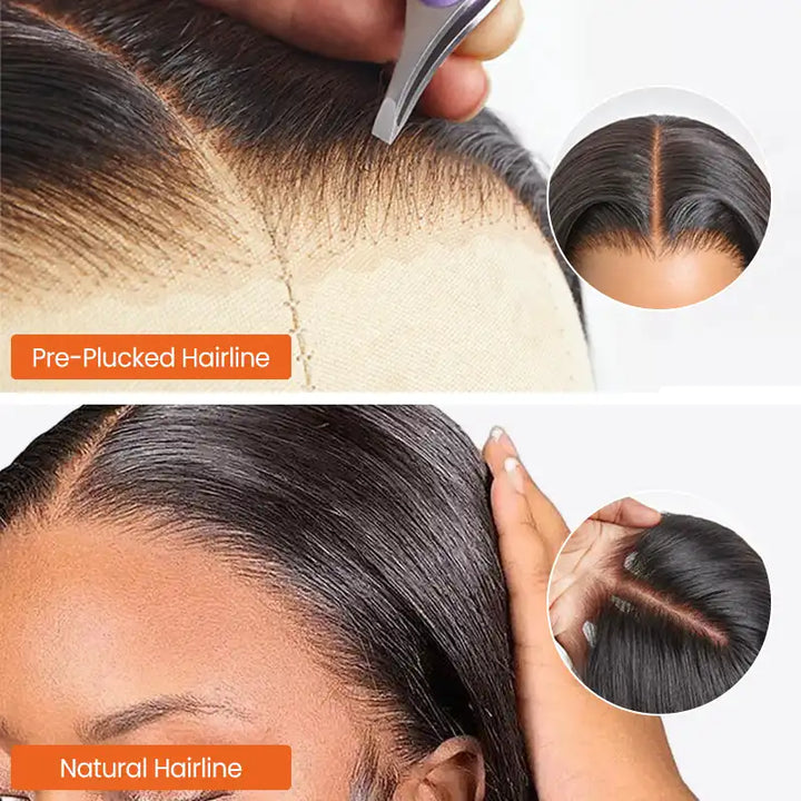 13x4 Transparent Lace Frontal Straight Human Hair Wig