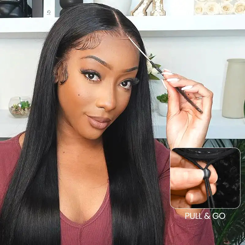 13x4 Transparent Lace Frontal Straight Human Hair Wig