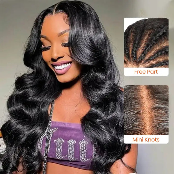 Sleek 13x6 HD Lace Body Wave Human Hair Wig ?¡ìC Natural Shine, Smooth & Comfortable