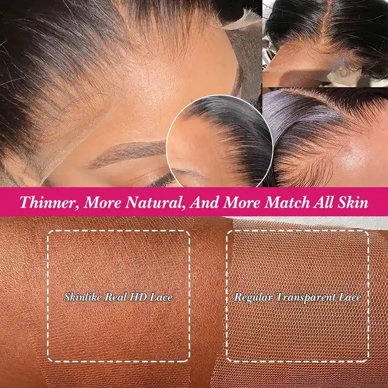 13x6 HD Lace Straight Frontal Wig ¨C Soft, Silky, Pre-Plucked Human Hair