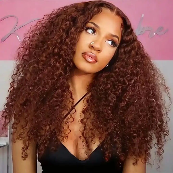 13x6 Jerry Curly Lace Front Human Hair Wig – Pre-Bleached, Natural & Colored