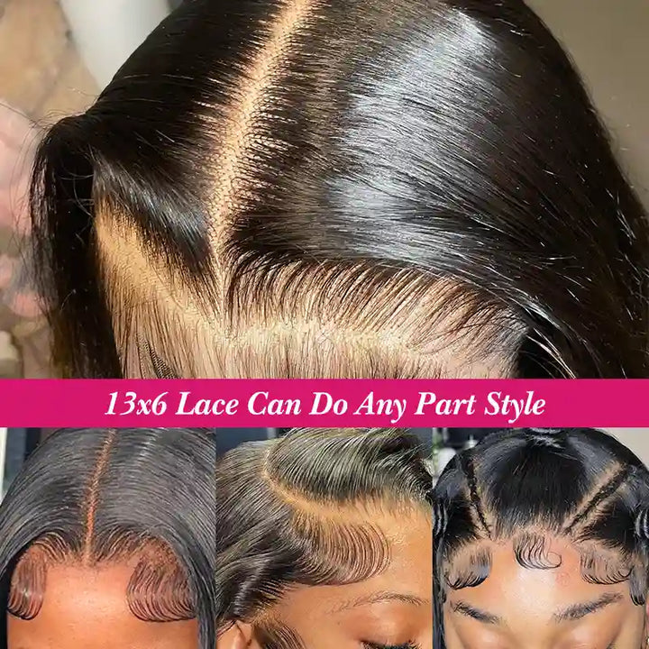 13x6 Jerry Curly Lace Front Human Hair Wig – Pre-Bleached, Natural & Colored