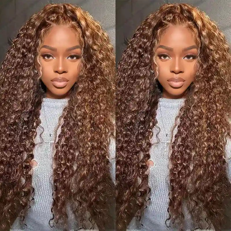 13x6 Jerry Curly Lace Front Human Hair Wig – Pre-Bleached, Natural & Colored