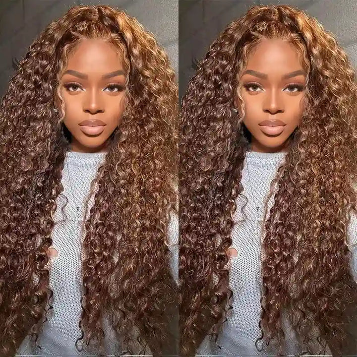 13x6 Jerry Curly Lace Front Human Hair Wig – Pre-Bleached, Natural & Colored