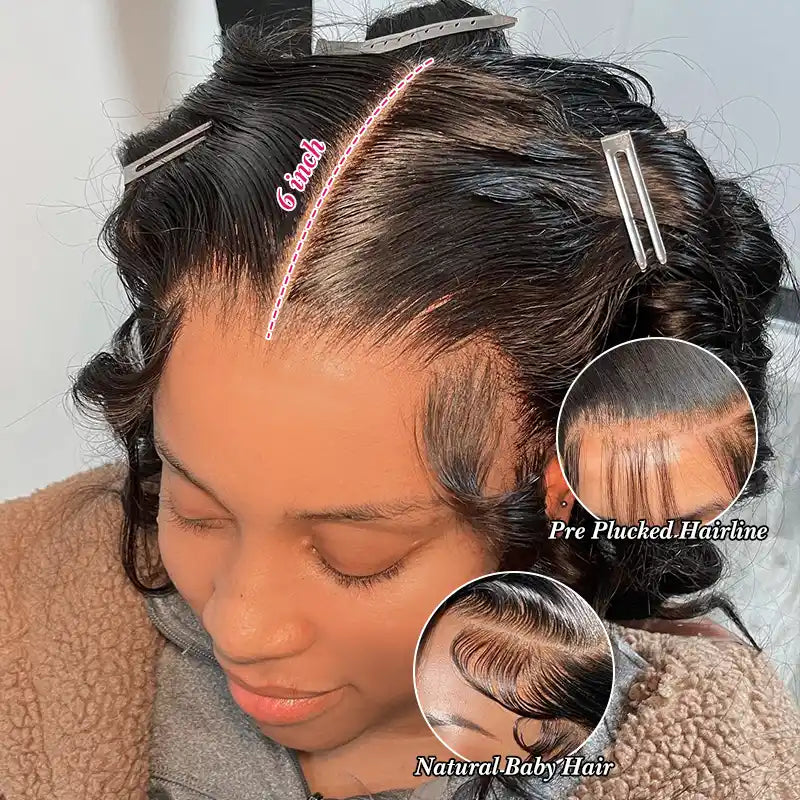 13x6 Transparent Lace Front Body Wave Wig ¡§C Real Human Hair, Free Styling