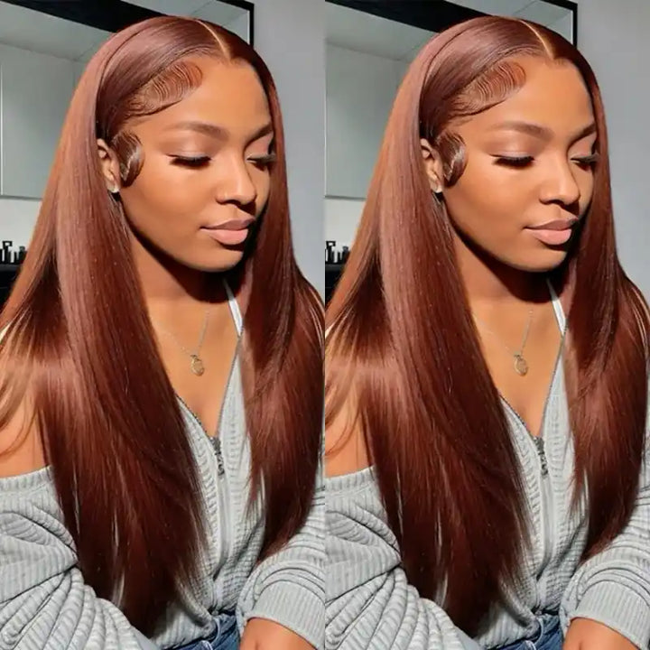 13x6 Transparent Lace Front Straight Wig – Human Hair, Multiple Color Options