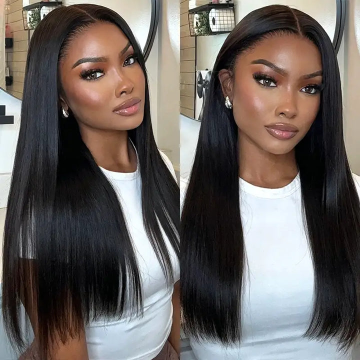 Wear Go 13x6 Silky Straight Glueless Wig HD Lace Front With Drawstring