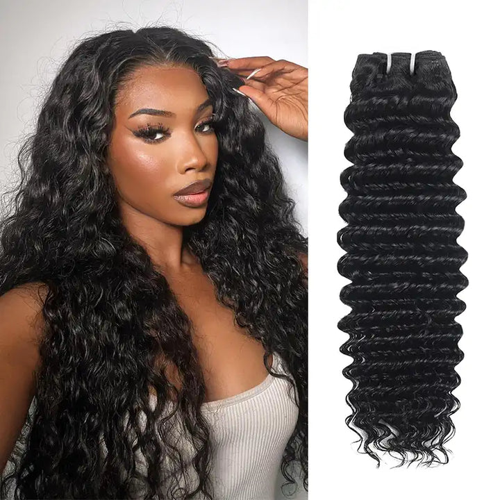 5x5 HD Lace Closure with 2 Bundles Human Hair Weave Extensions