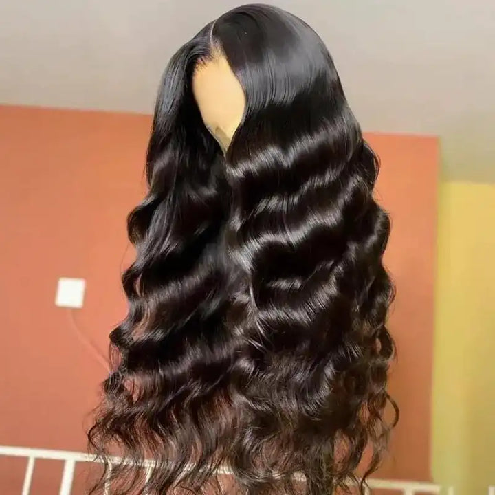 $79 = 2 Wigs | 16" 5x5 Lace Body Wave Wig & Human Hair Bob Wig with Bangs