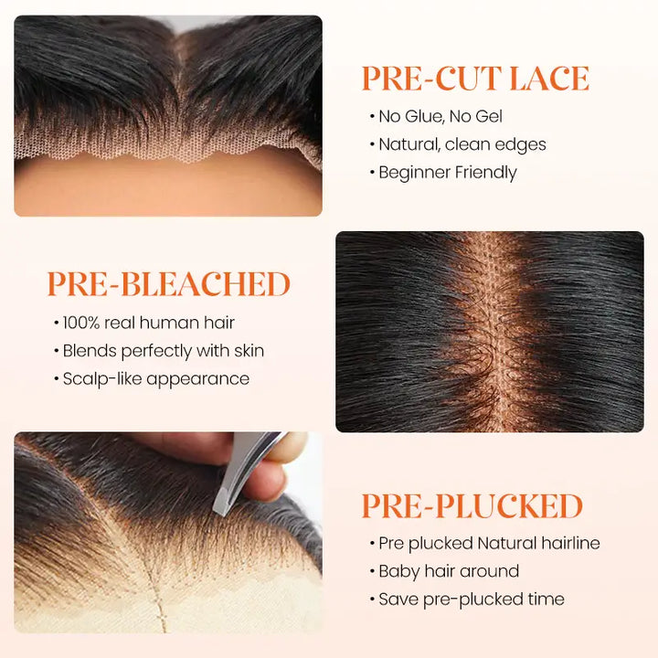 13×6 Glueless Burmese Curly Lace Wig – Pre-Cut Lace, Beginner Friendly