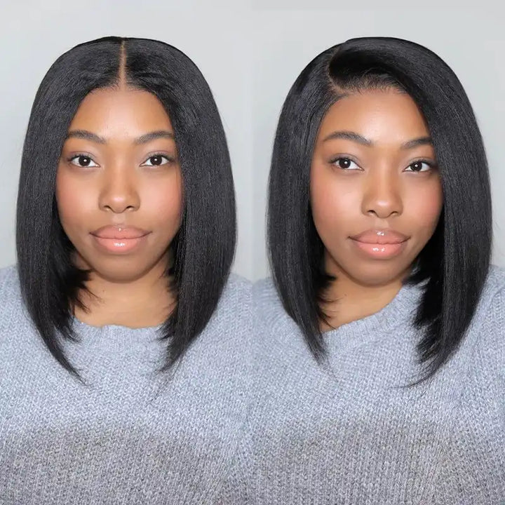 Perruque en dentelle 5x5 en cheveux humains lisses 