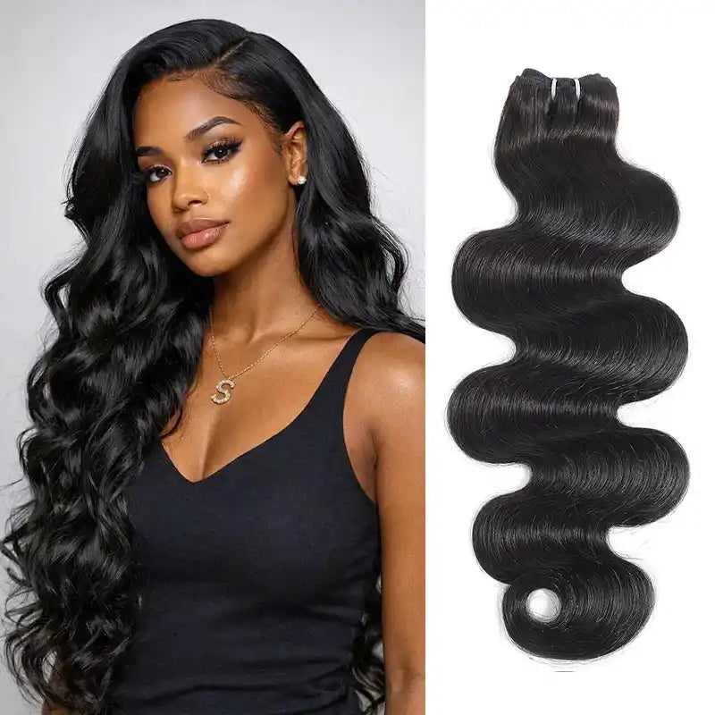 Lot de 3 mèches de cheveux crépus lisses avec fermeture en dentelle transparente 4x4 