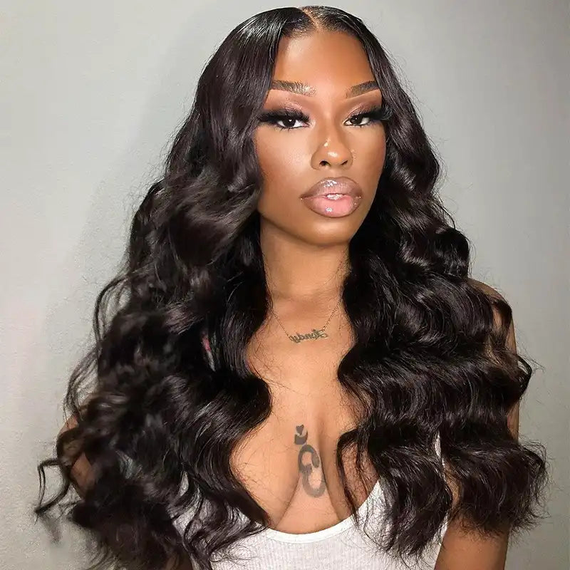$99 =2 Wigs | 24" 5x5 Lace Body Wave Wig &  Human Hair Bob Wig with Bangs