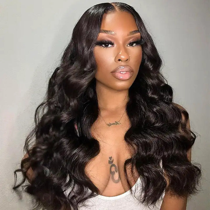 $99 =2 Wigs | 24" 5x5 Lace Body Wave Wig &  Human Hair Bob Wig with Bangs