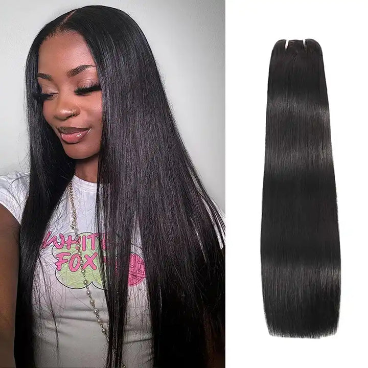 5x5 HD Lace Closure  with 3 Bundles Straight & Body Wave Human Hair Weave Extensions