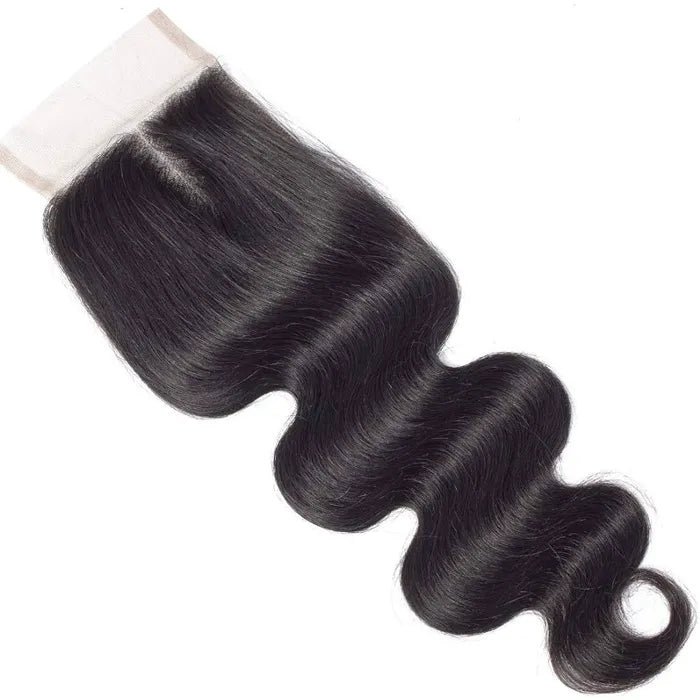 Body Wave Hair 4x4 Lace Closure Natural Color 100% Human Hair