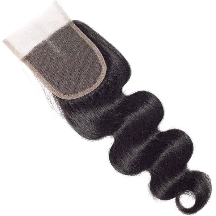 Body Wave Hair 4x4 Lace Closure Natural Color 100% Human Hair