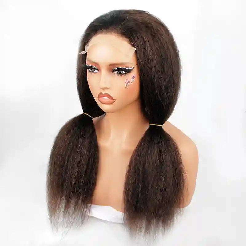 5x5 Transparent Lace Kinky Straight  Wig Online