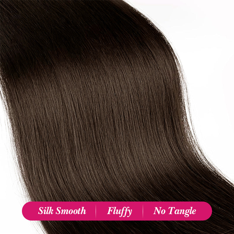 Extensión de cabello humano con cola de caballo recta y rizada con cordón para mujeres 