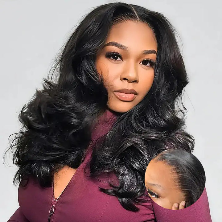 Ocean Wave Natural Color Human Hair 13x4 Lace Front Wig