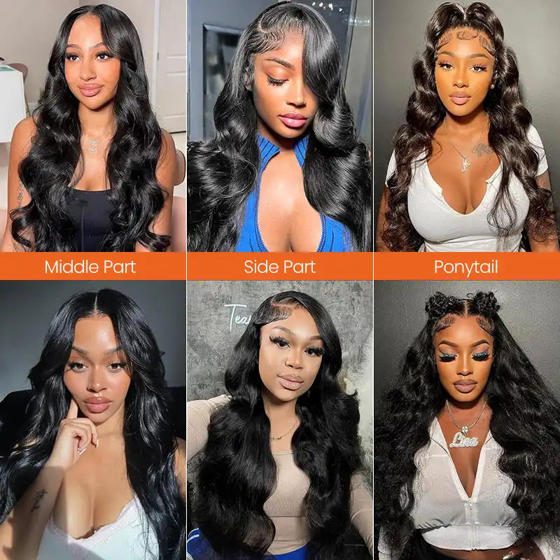 Sleek 13x6 HD Lace Body Wave Human Hair Wig ?¡ìC Natural Shine, Smooth & Comfortable